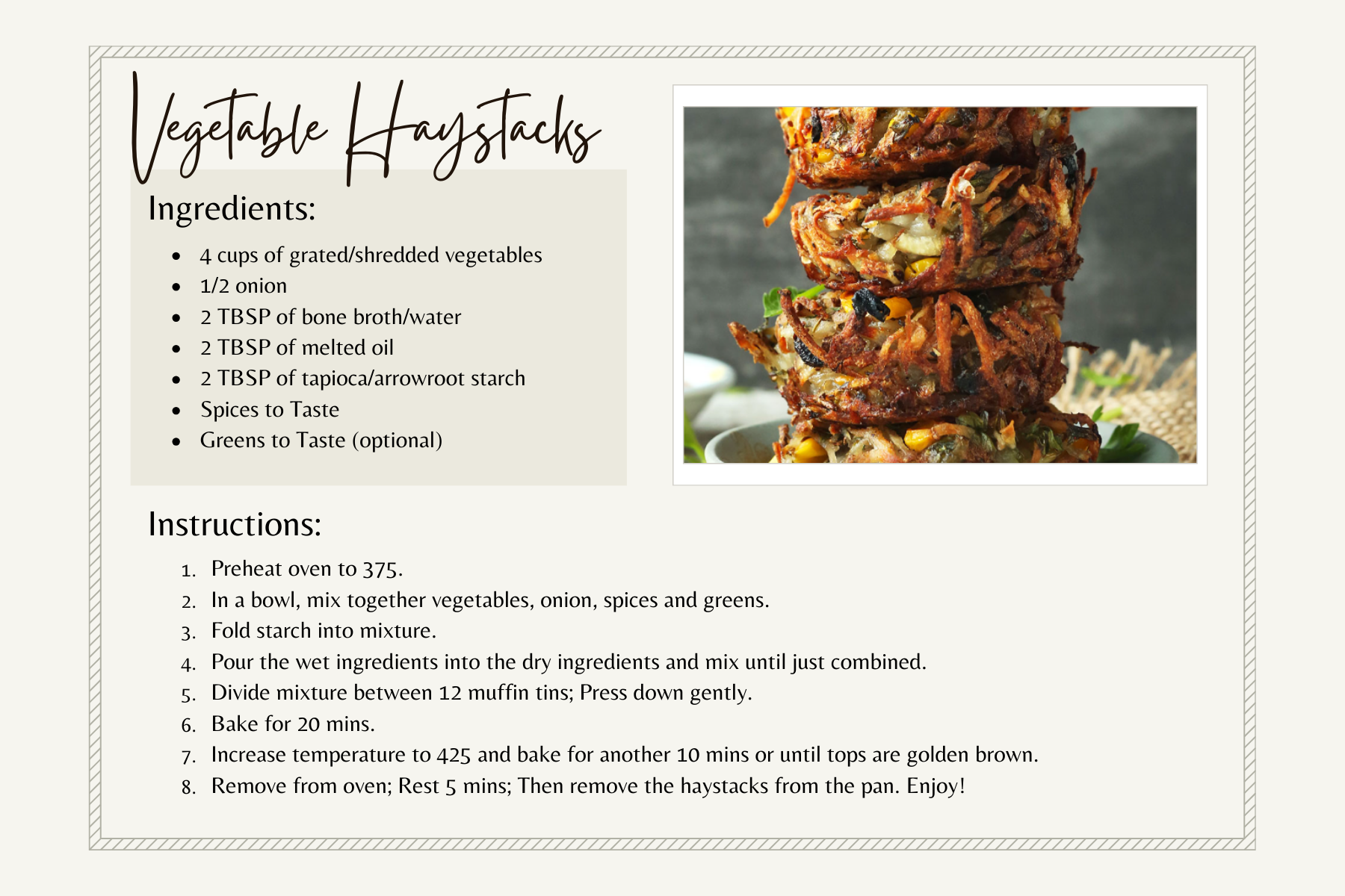 Vegetable Haystacks